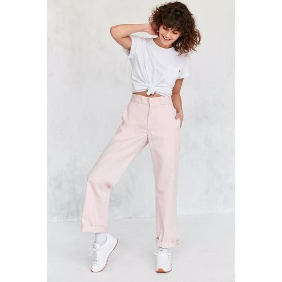 Dickies Urban Outfitters Exclusive Pink Trousers 4R Carpenter Pants - Picture 1 of 5